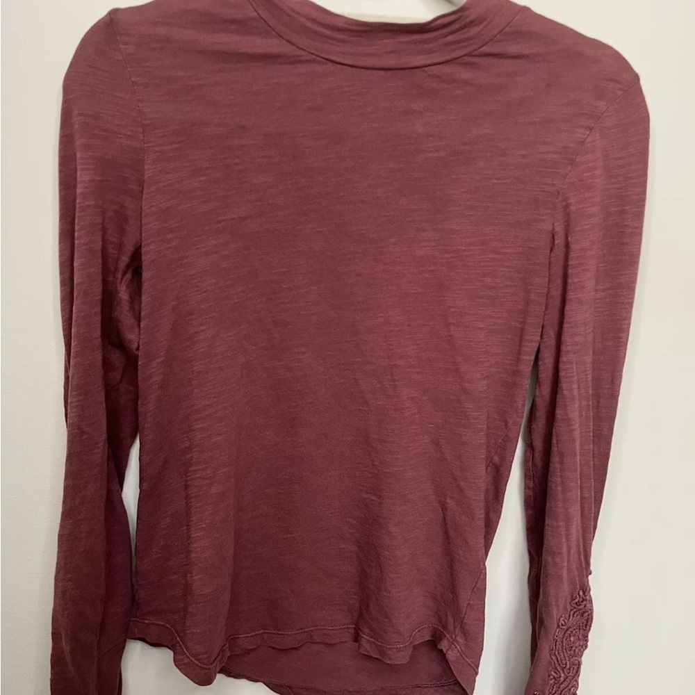 We the Free Hooked On You Embroidered Long Sleeve T-shirt